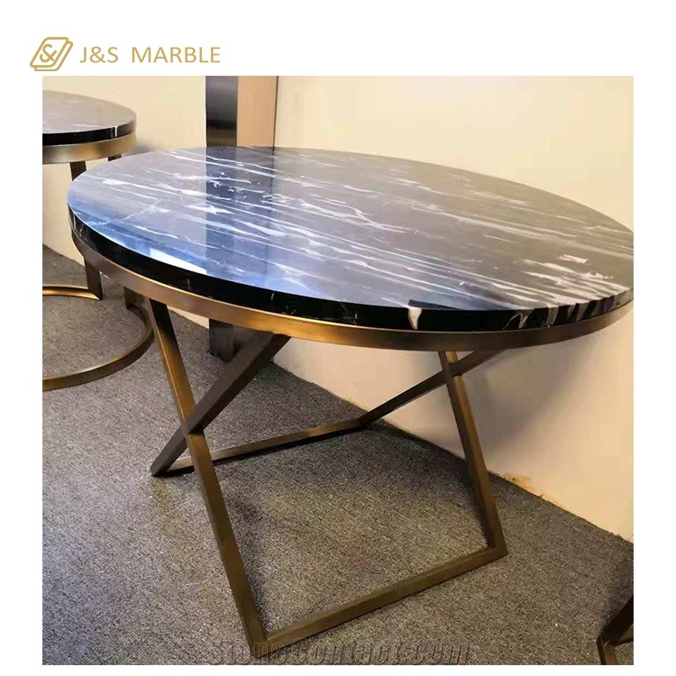 Simple Black Table Make Marble and Material
