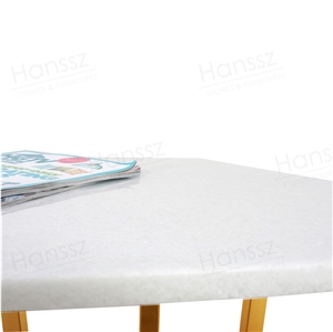 Lullaby Hexagon White Marble Coffee Tables