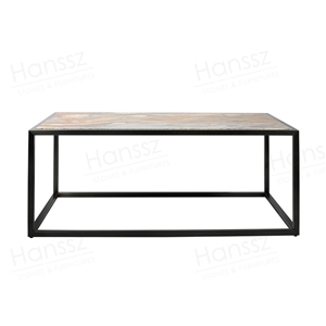 Rectangular Polished Fusion Marble Coffee Table