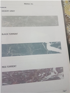 Marble - Black Torrent, Red Torrent & Desert Grey