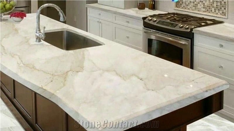 Symphony Cream Marble Kitchen Counter Tops