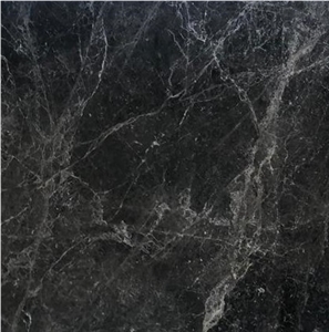 Dark Spider Grey Marble Tiles, Slabs