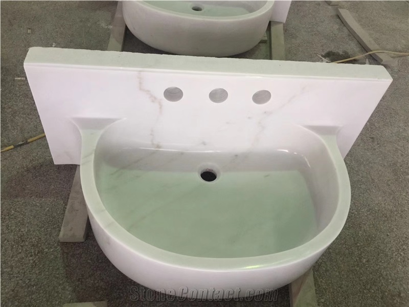 Lincoln White Marble Basin ,High End Decoration