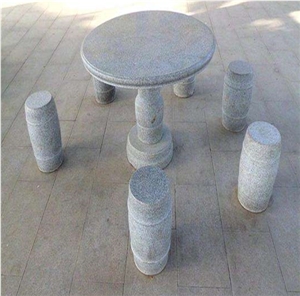 Sesame Grey Tea Tables, Chair,Garden Stone Furniture, China Grey Granite