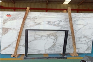 White Coarse Grain Puning Marble Slabs