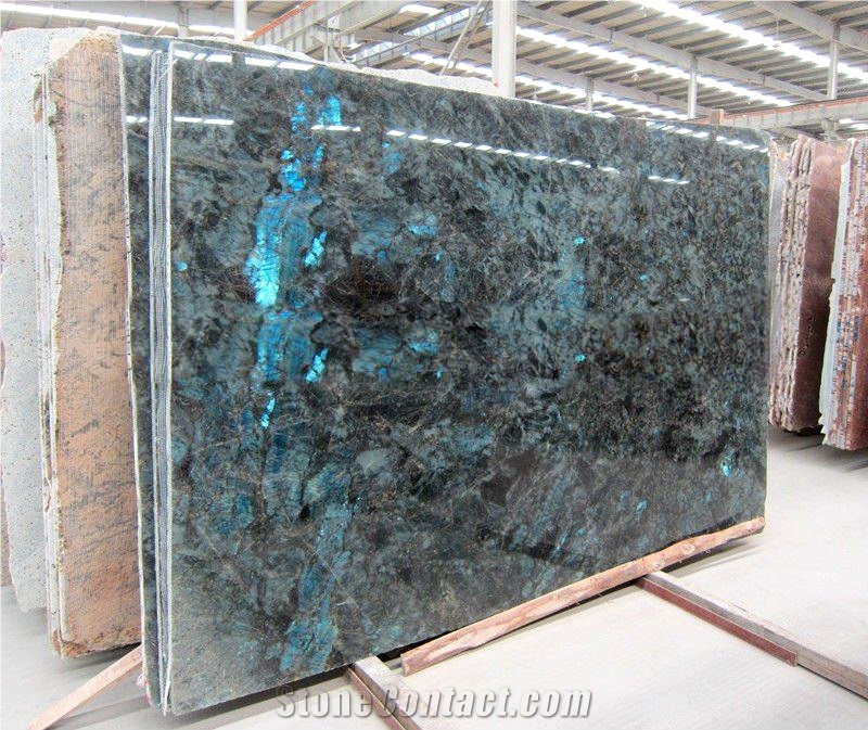 Labradorite Blue Granite Slabs,Luxury Stone for Interior Decor Project