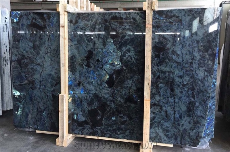 Lemurian Blue Granite Slab,Azul Labradorite Tiles Machine Cut to Size