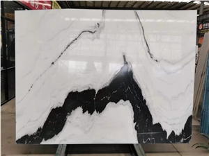 Panda White Marble Slabs Good Price,Marble Blocks in Stock,Marble Tile Wall Panel