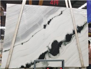 Panda White Marble Tiles Room Floor Cover Panel