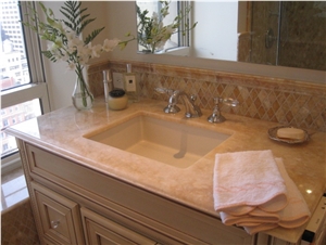 Pink Onyx Vanity Top Bathroom Decor,Alabaster Stone Bath Top