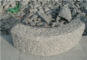 G603 Granite Curved Kerbs Picked