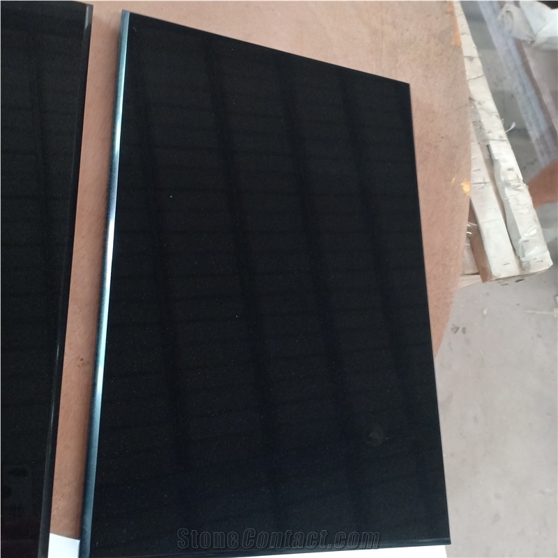 Top Grade Of Mongolian Black Granite Tile