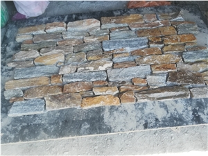 Cement Cultured Stone Rustic Stacked Stone Wall