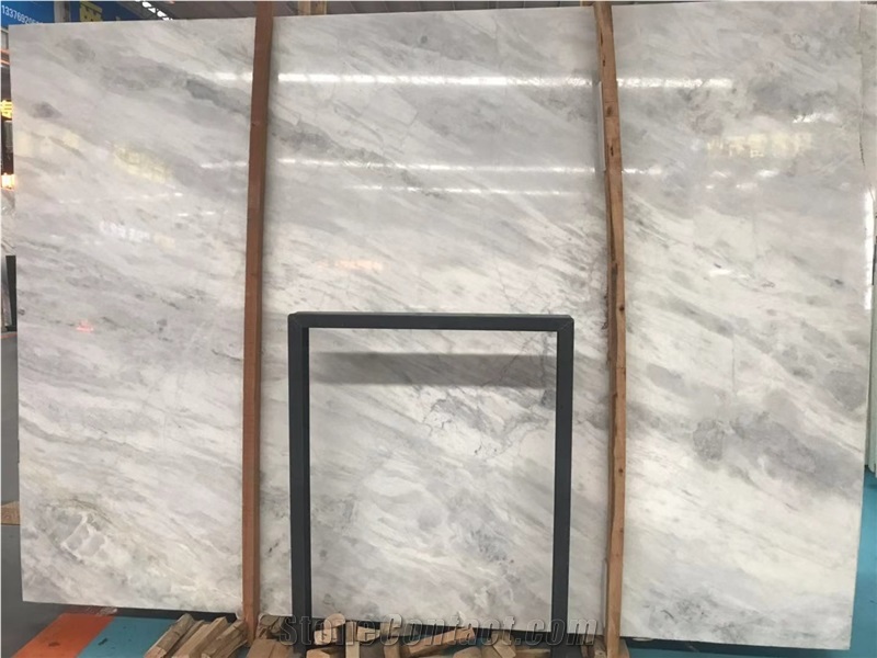 Natural Polished White Chinese Marble Tiles Slab