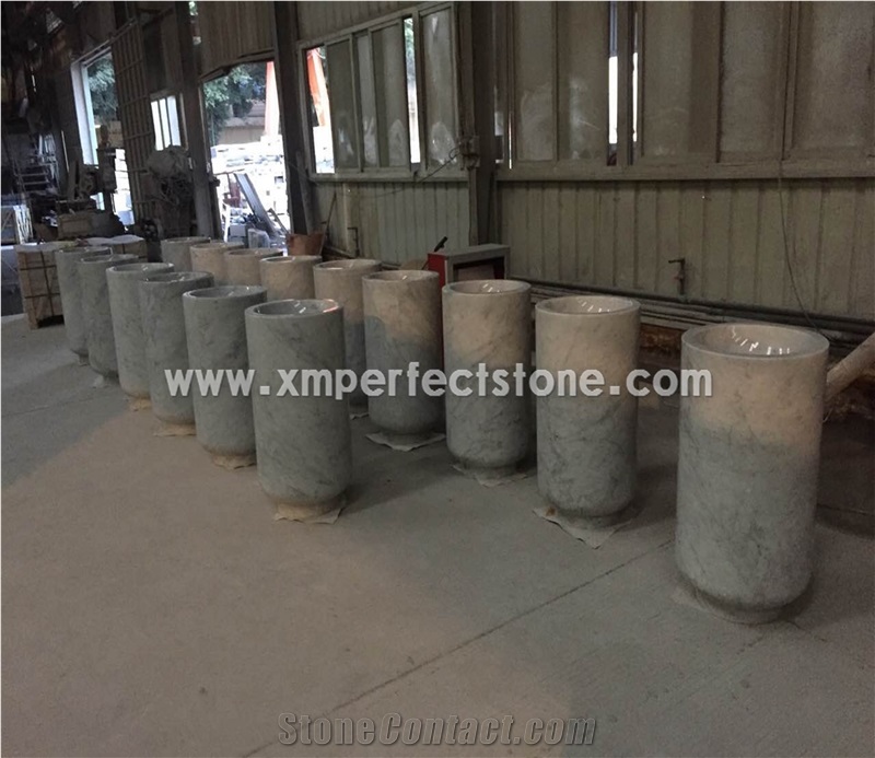 Natural White Marble Basin with Factory Price