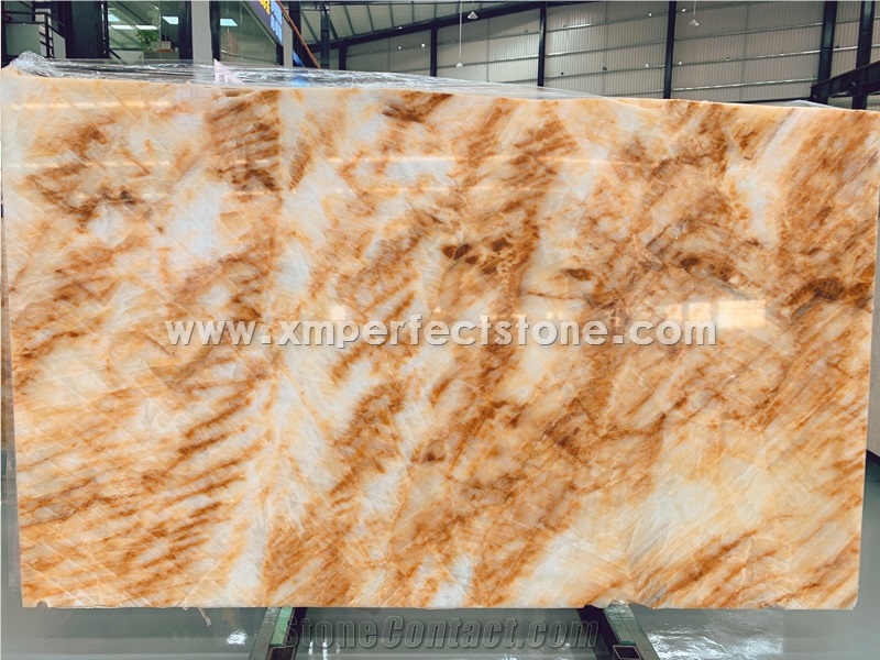 New Arrival Yellow Ice Onyx Marble for Indoor Wall