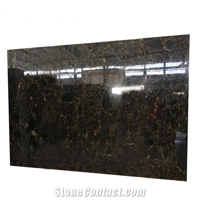 Chinese Gold Portoro Marble Slabs and Tiles