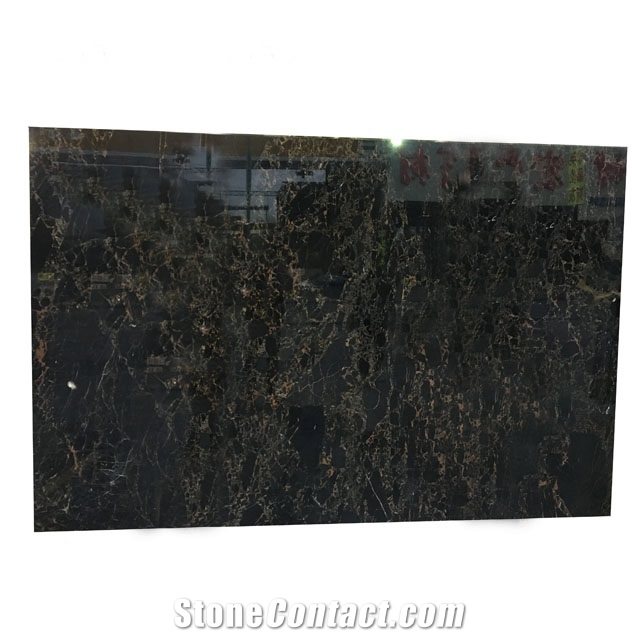 Chinese Gold Portoro Marble Slabs and Tiles