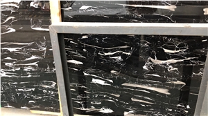 Silver Black Marble Slabs