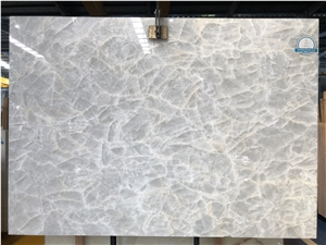 White Ice Flake Jade Onyx Slabs for Walling