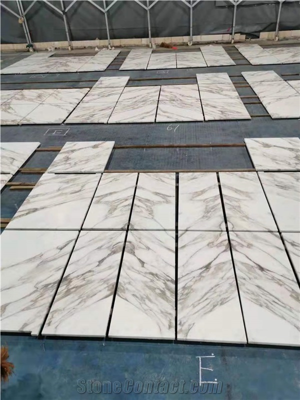 Calacatta Gold Marble Applied at Wall & Floor Tile