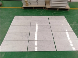 Carrara White 1cm Thick Marble Flooring Tiles