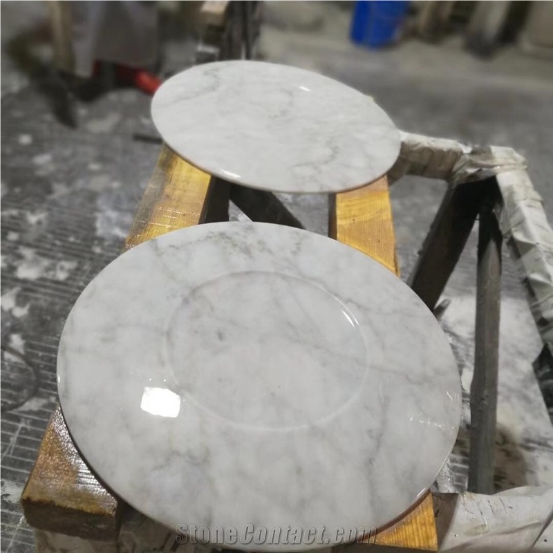Carrara White Marble Table Top