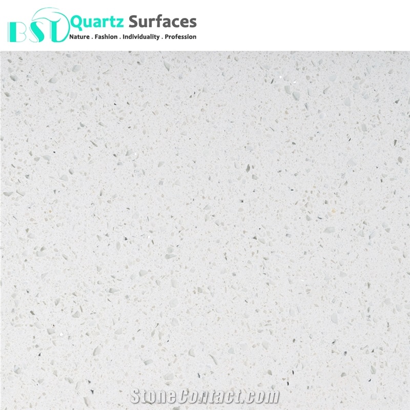 Manufactured White Quartz Bathroom Countertops
