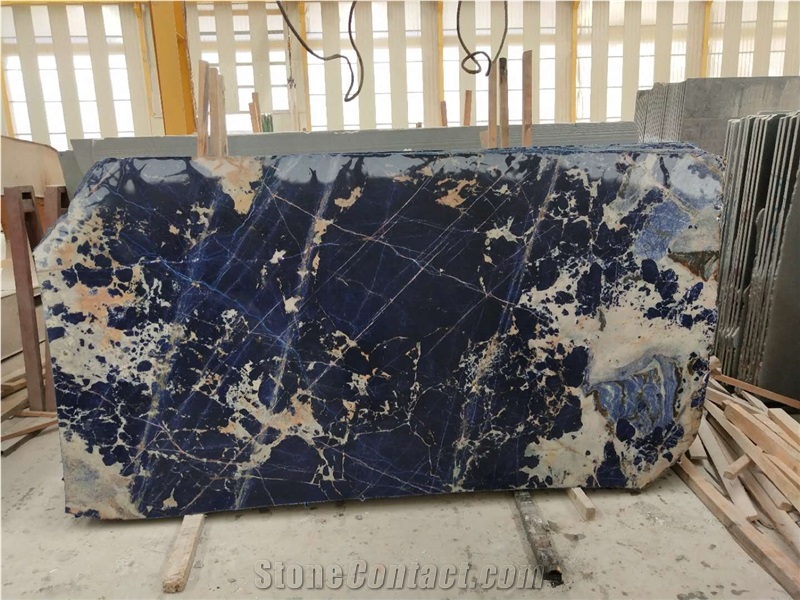 Big Blue Sodalite Kitchen Countertop Slabs & Tiles