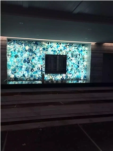 Backlit Blue Agate House Decoration Wall Tiles