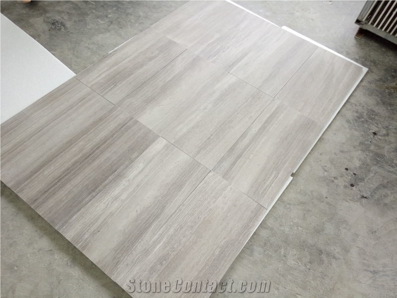 French Pattern China Grey Wood Grain Marble Tiles