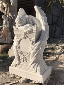 Chinese White Marble Human Angel Baby Sculptures