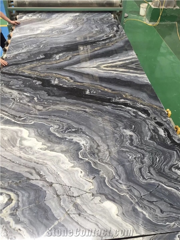 Australia Gray Ocean Waves Marble Slabs & Tiles