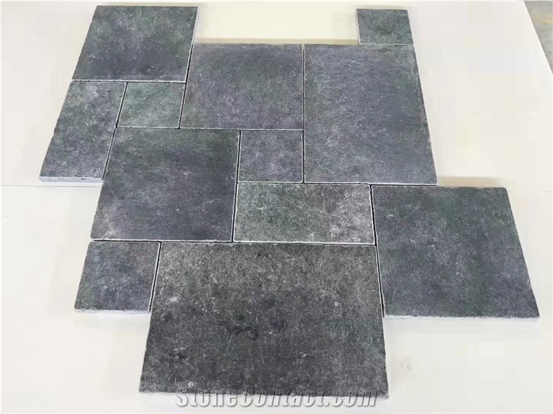 China Black Limestone French Pattern Paving Tiles