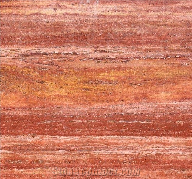 Iran Red Travertine Red Stone Tiles&Slabs