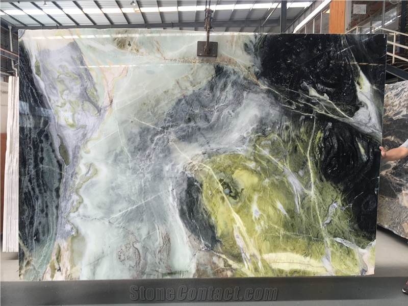 Dreaming Green Marble Polished Slabs for Wall