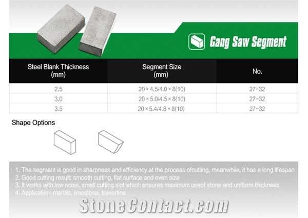 Diamond Segment for Granite&Marble Cutting