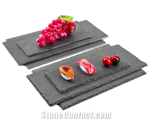 Black Slate Plates Sushi Plate Cake Plate