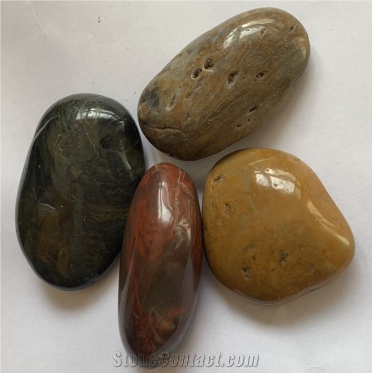 China Cheap Mixed Color Pebble Stone