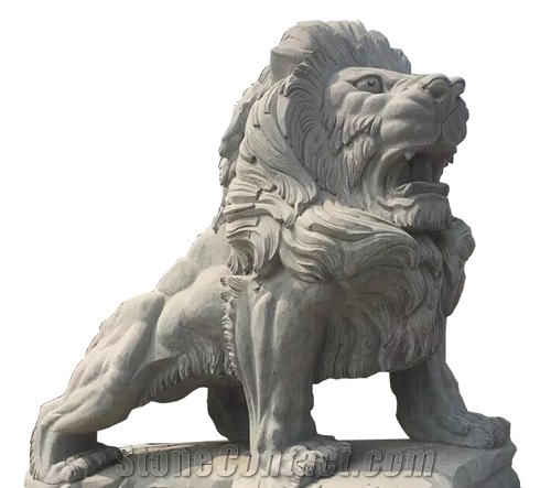China Factory Supply Stone Outdoor Lion Statue
