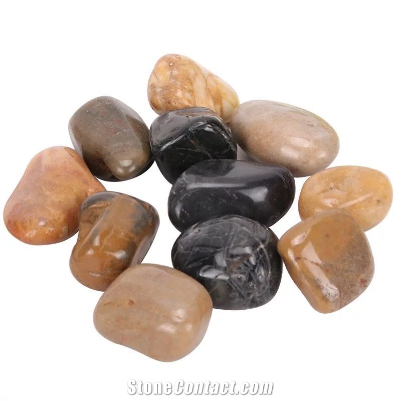 High Polished Black River Rock Pebbles