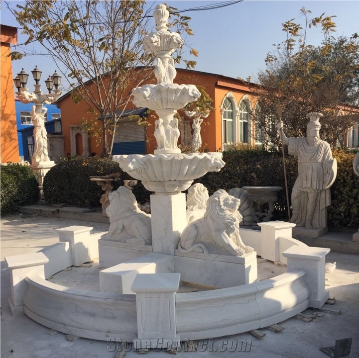 Large Outdoor Marble Garden 3 Tier Water Fountain