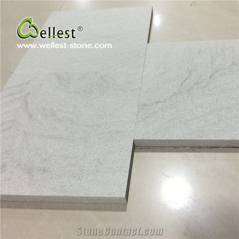 China White Sandstone Floor Tiles Slabs