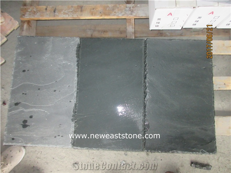 Dark Grey Green Slate Flooring Tiles Wholesales