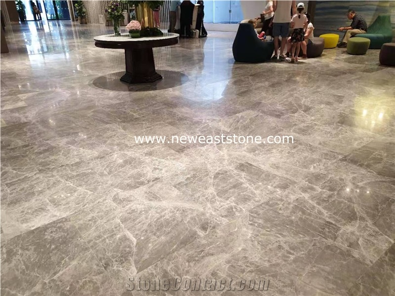 Silver Mink Grey Tiles and Marbles Floors Designs