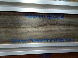 Kashan Silver Travertine Slabs, Tiles