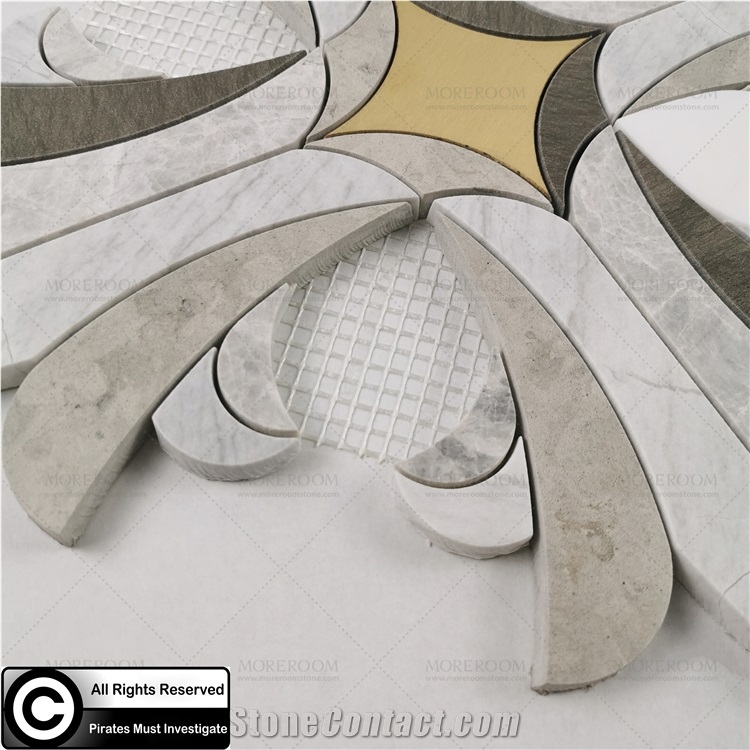 Factory Supplier Interior Design Brass Mosaic Tile