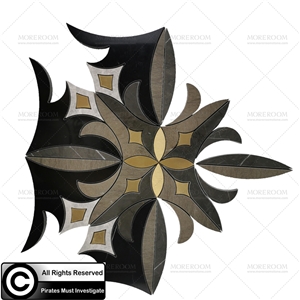Nero Margiua Polished Black Pattern Metal Mosaic