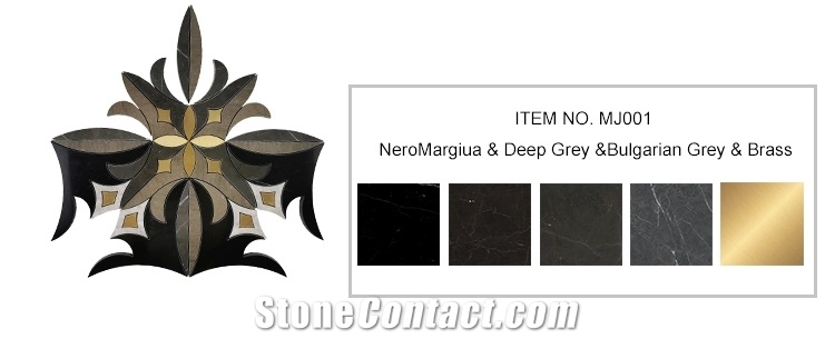 Nero Margiua Polished Black Pattern Metal Mosaic