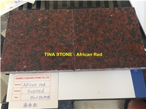 African Red Grainte Polished Tiles Slabs Skirting